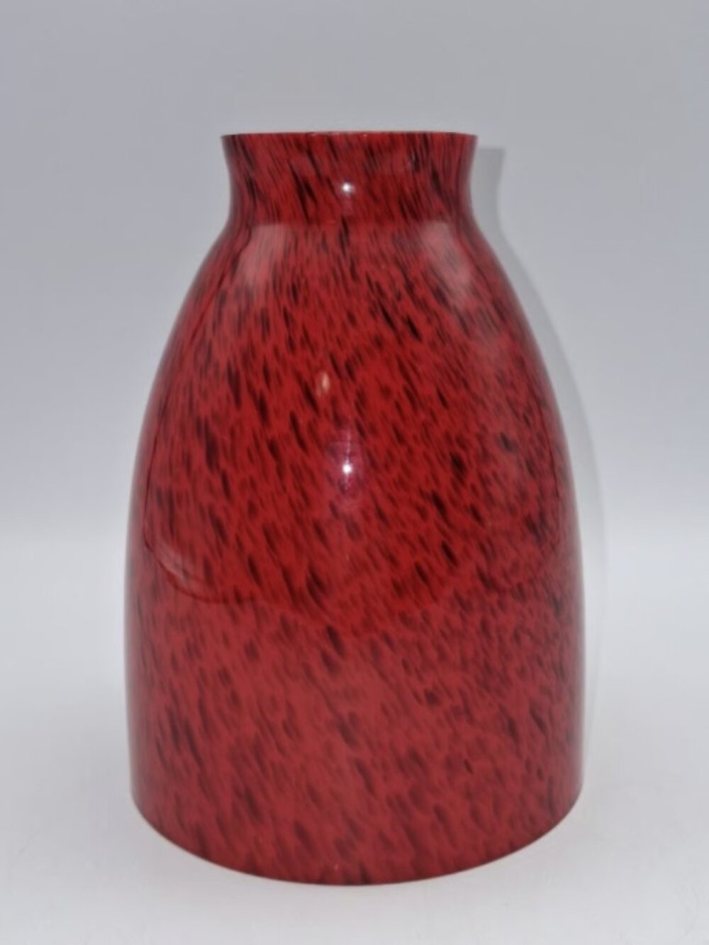 Red Mottled Glass Lamp Shad with White Casing 2-1/4" NEW
